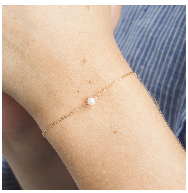 Armband White Pearl