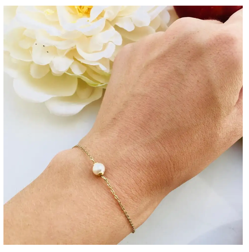 Armband White Pearl